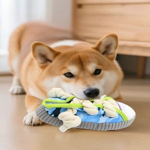 강아지용 슬리퍼 장난감 (소리 나는 스트레스 해결/내구성 강한 반려동물 장난감)